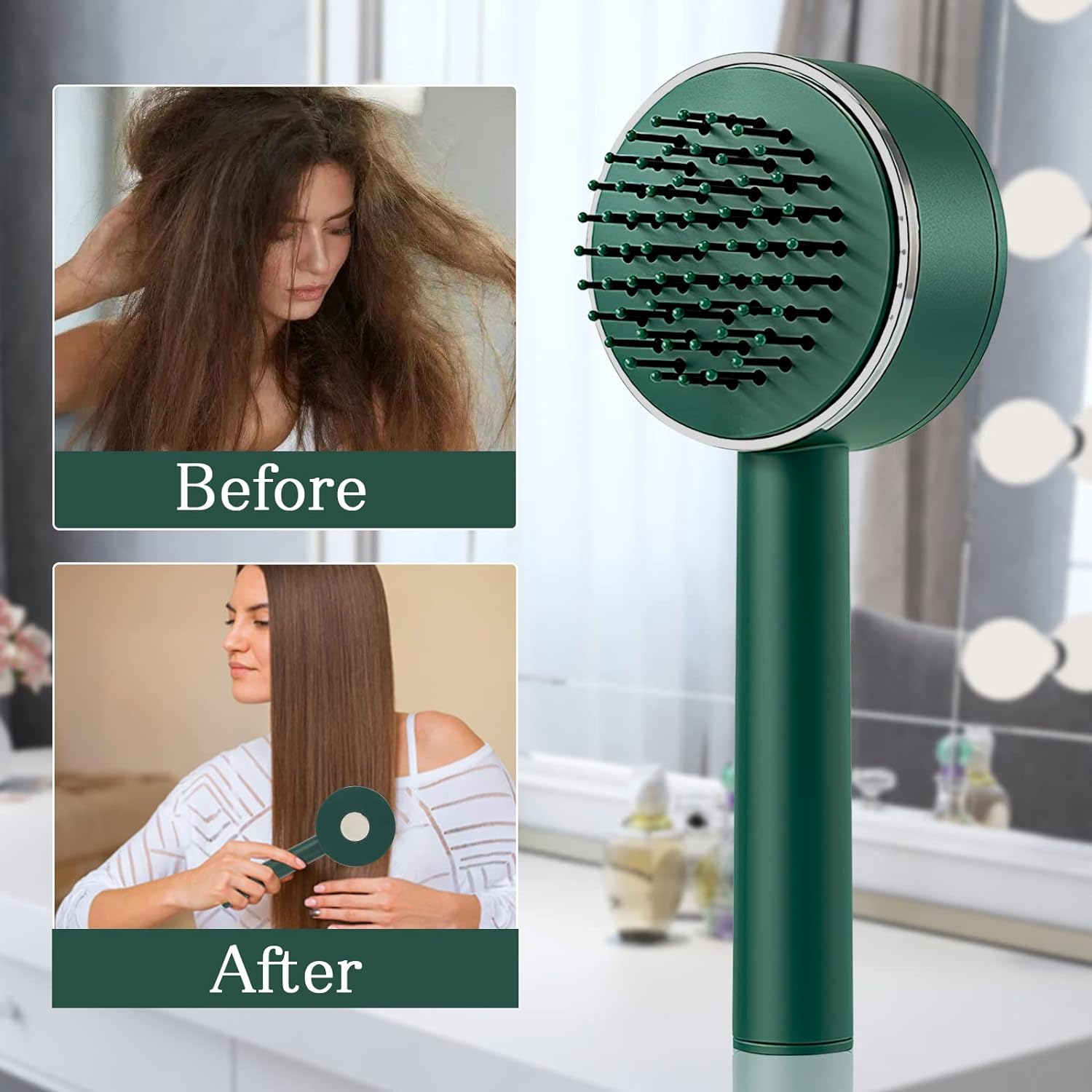 6034 Air Cushion Massage Brush Airbag Massage Comb With Long Handle Self-cleaning Hair Brush Detangling Anti-static For All Hair 6034 Air Cushion Massage Brush Airbag Massage Comb With Long Handle Self-cleaning Hair Brush Detangling Anti-static For All Hair